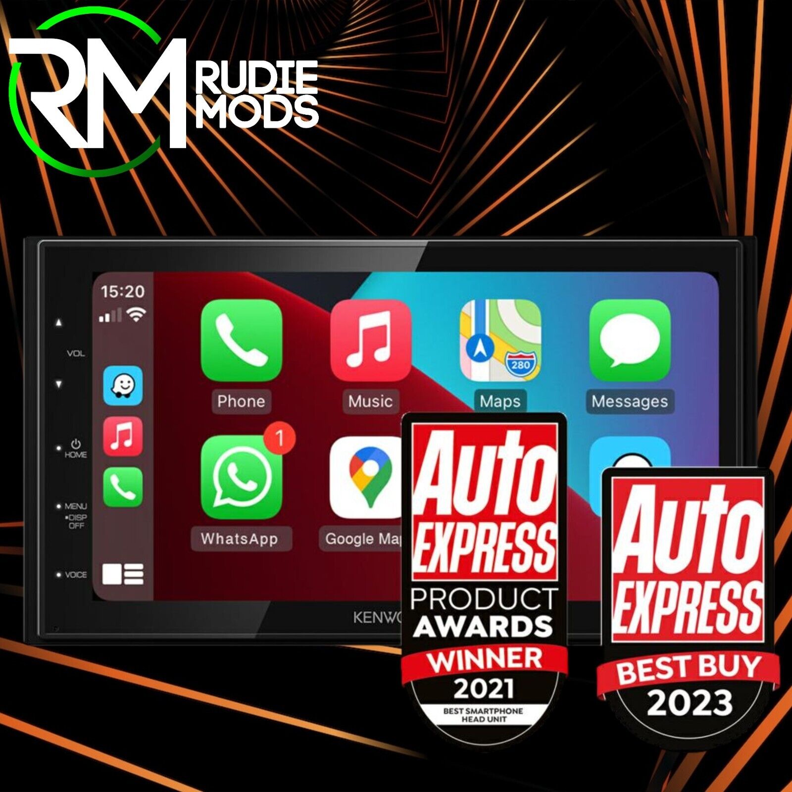 Kenwood DMX5020DABS – 6,8 Inch Dual DIN Autoradio Met CarPlay, Android Auto, FM RDS En USB
