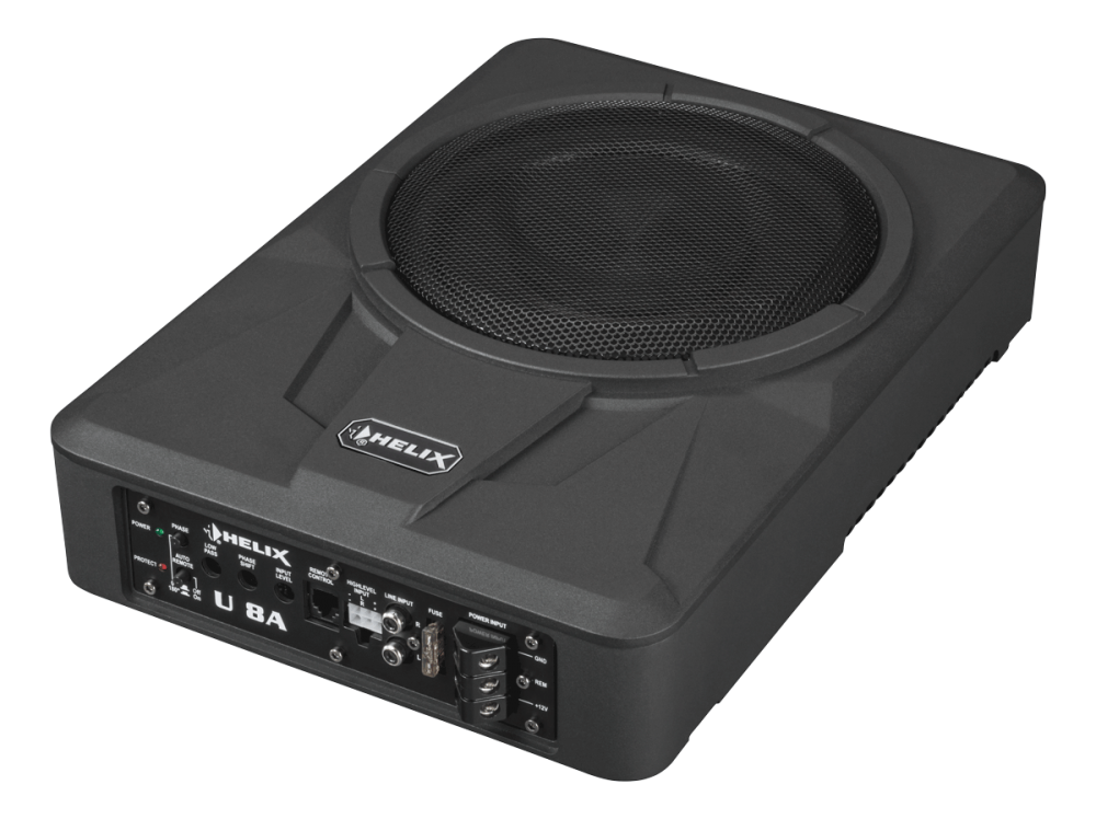 HELIX U 8A Ultra compact underseat 20cm 8" active amplified subwoofer