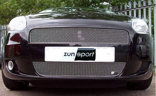 Zunsport Fiat Grande Punto 2006 Onwards Front Stainless Steel Grille Set