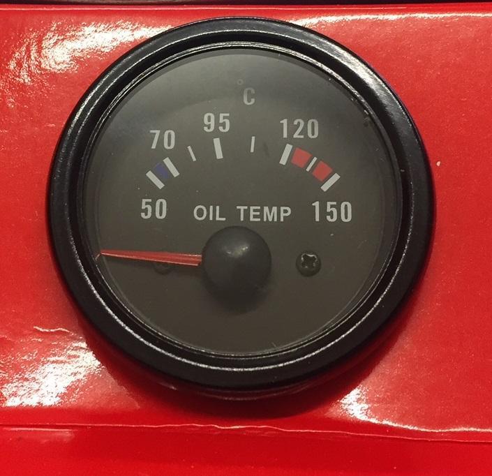 52mm Black face Waterproof Oil Temp Deg C gauge ideal for Kit Car and Marine
