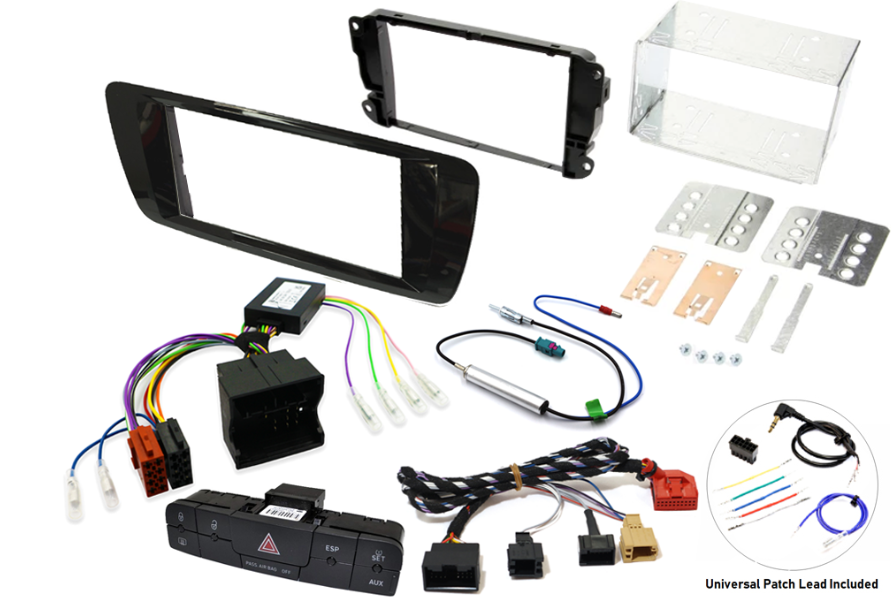 Seat Ibiza (14-17) WITHOUT HEATED SEATS Double DIN stereo fitting kit - Gloss