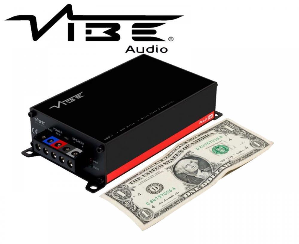 Vibe PowerBox Amp 400.1M V7 Class D Mono Micro Amplifier 400 Watts RMS @ 1Ohm
