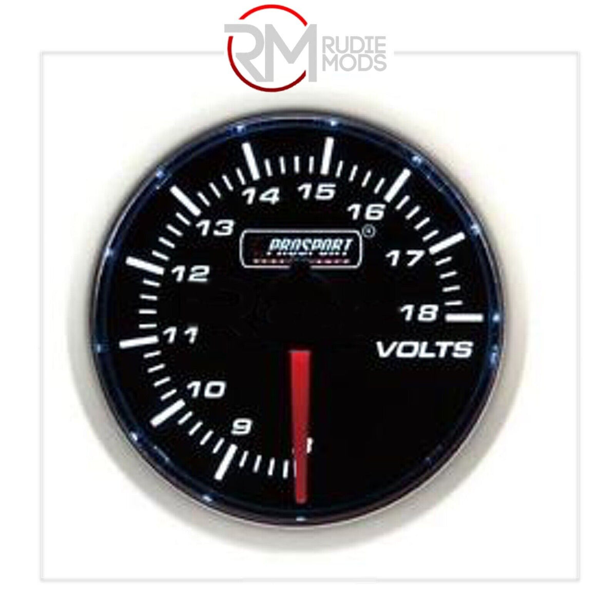 52mm Super Smoked White Volt Gauge