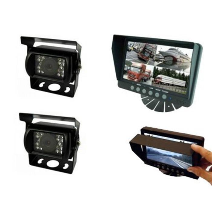 Parksafe PS025C102 Car Van 7" Quad Input Parking Monitor Reversing 2 CCD Camera