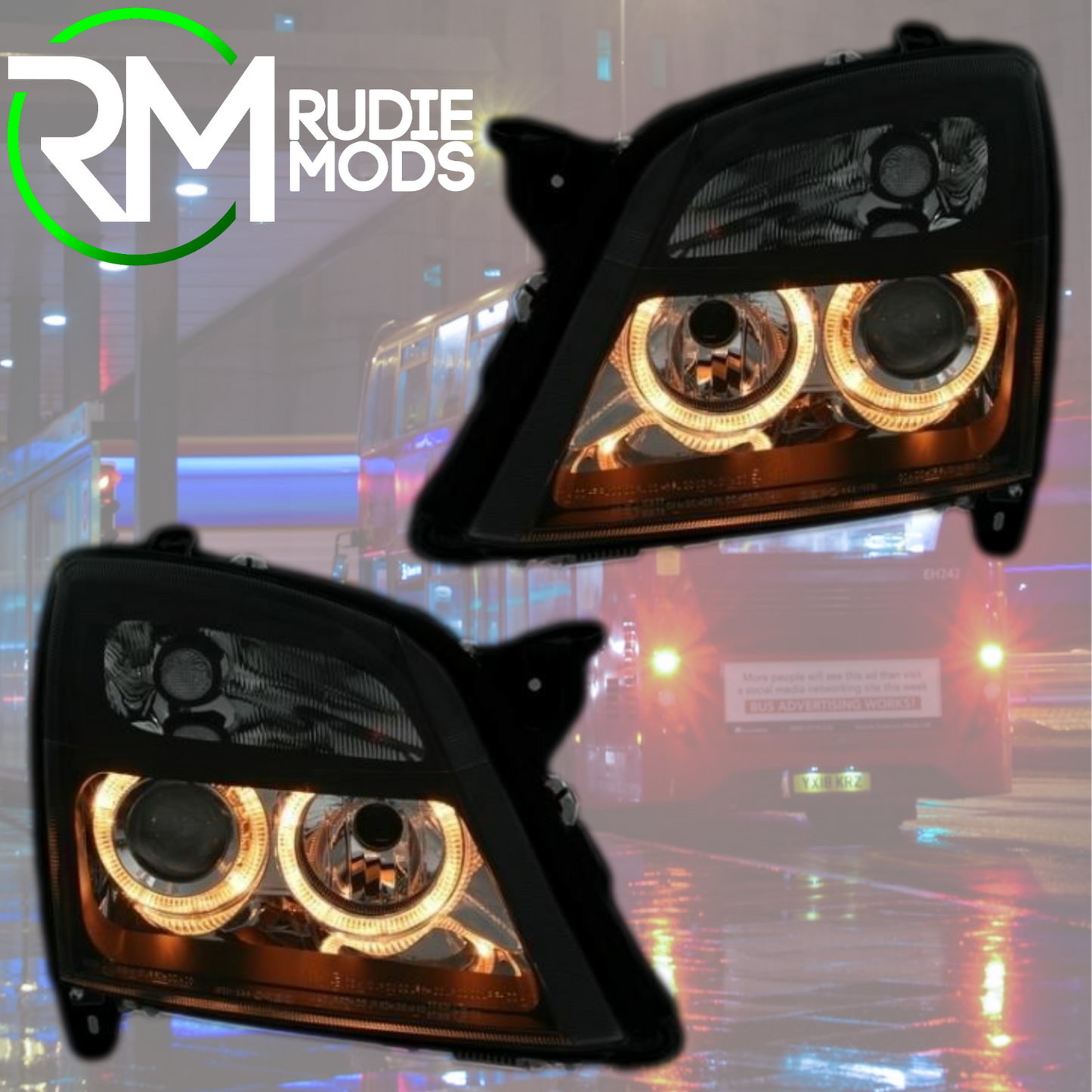 Vauxhall Signum 02-05 black angel eye headlights PHL2237