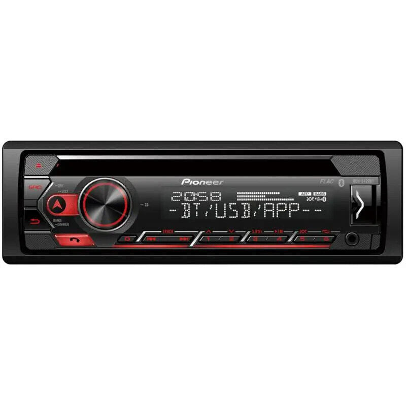 Pioneer 1-DIN CD Tuner with RDS tuner RED illumination USB AUX DEH-S120UB