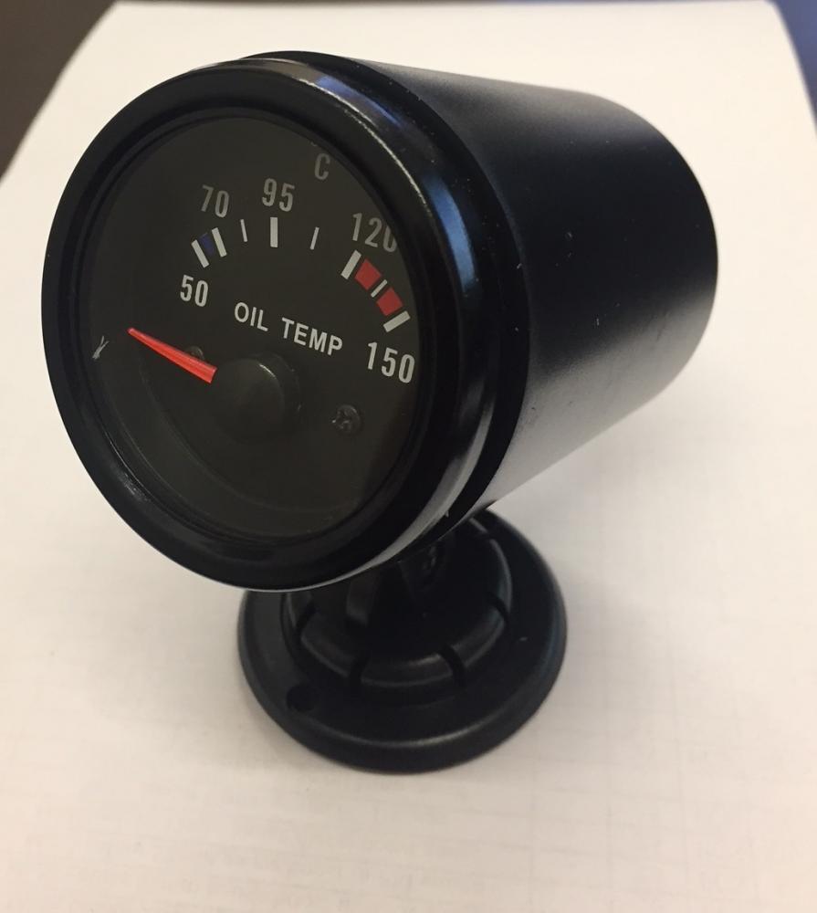 52mm Black face Waterproof Oil Temp Deg C gauge and pod ideal Kit Car and Marine