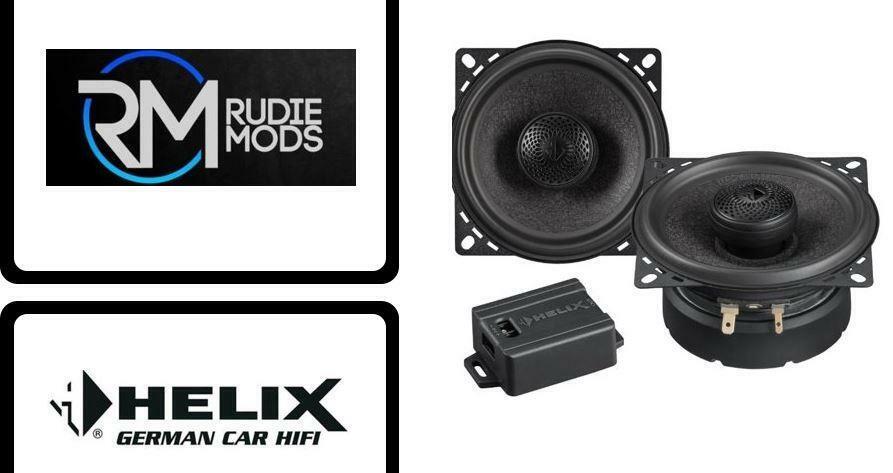 HELIX S 4X 2 Way Coaxial With X-over 4" Car Door Speaker Set #1 Seller