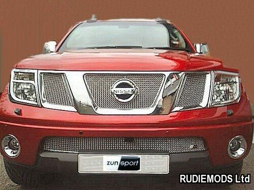 Zunsport fits Navara 2006-2009 Upper and Lower Front Grille Set 4 piece