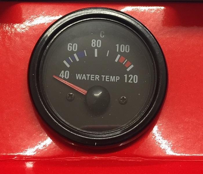 52mm Black face Waterproof Water Temp Deg C gauge ideal for Kit Car and Marine