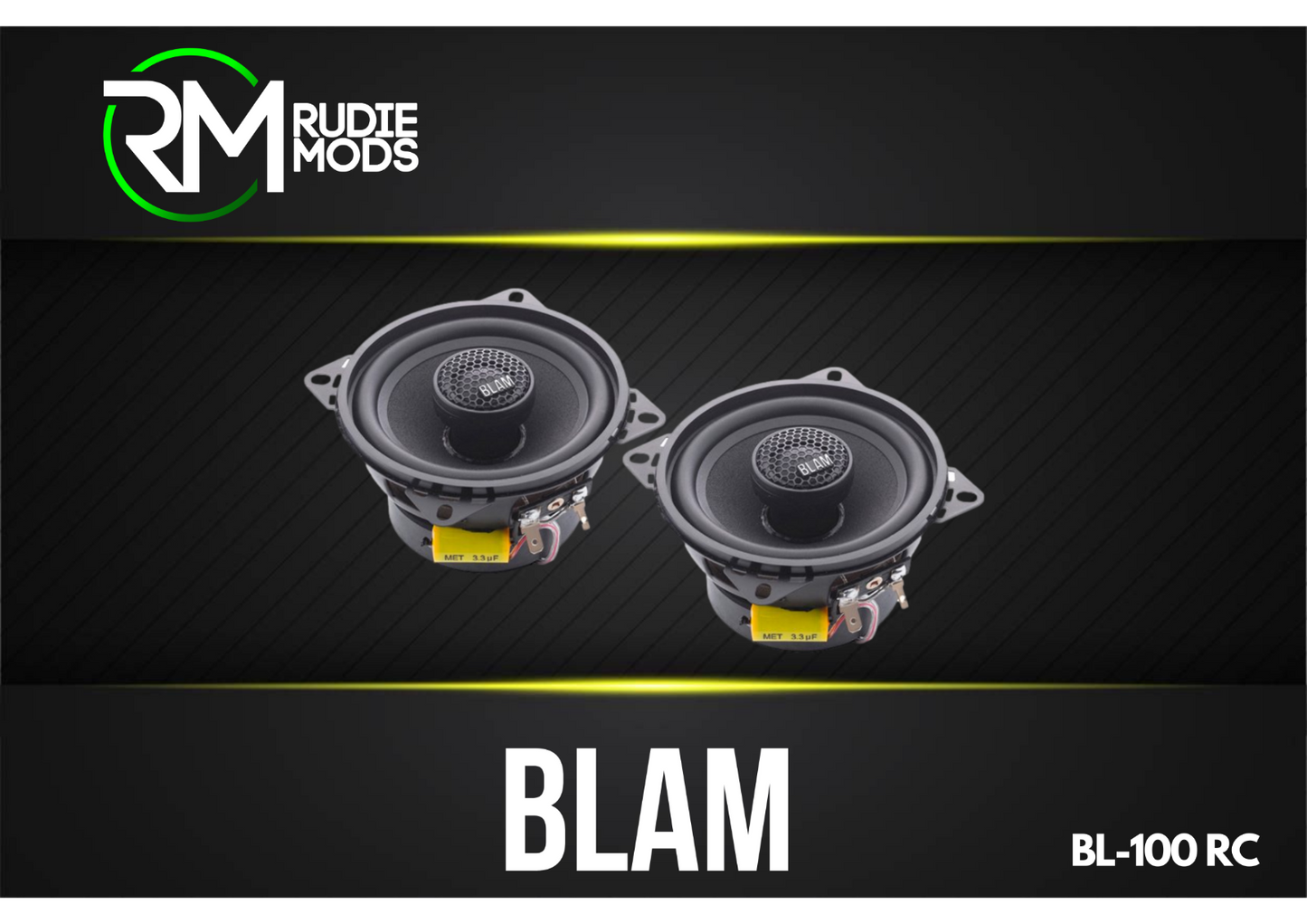 BLAM 100RC 10cm 4" Coaxial Car Audio Speaker 80w Max