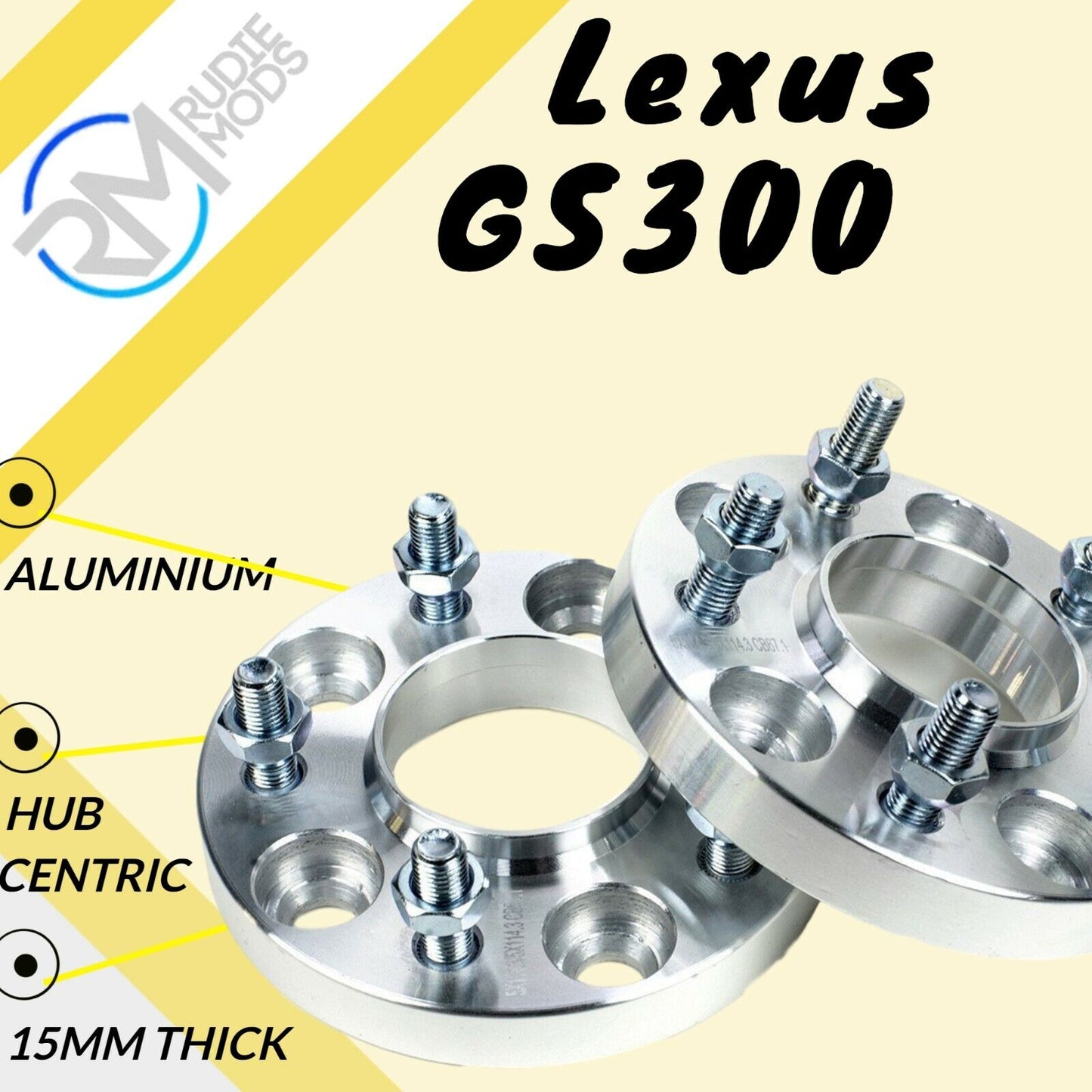 Hubcentric wheel spacers 1 Pair To Fit Lexus GS300 5x114.3 60.1 30mm - UK MADE