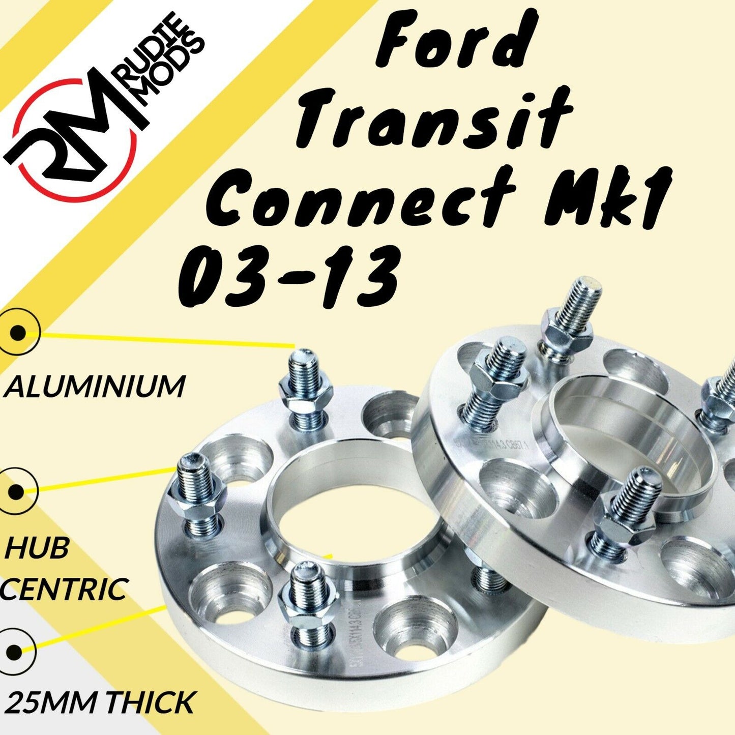 Ford Transit Connect Mk1 03-13 5x108 25mm Hubcentric wheel spacers - UK MADE