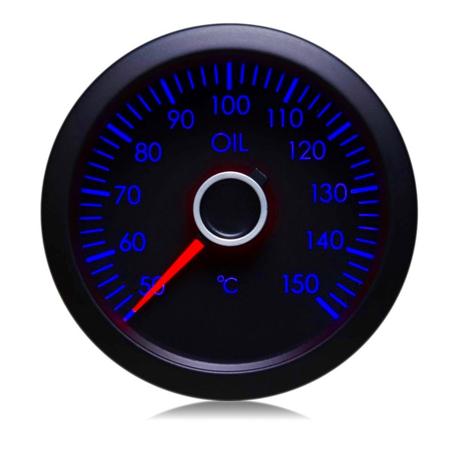 52mm VW Red Needle Oil Temperature Gauge (°C)