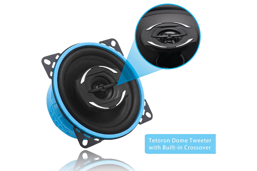 speakers coaxial car 100mm 4inch 180 watt full-range (PAIR) RCX4 RECOIL Echo-Series