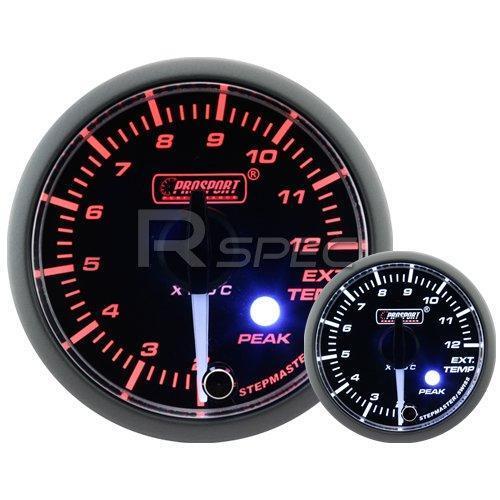 Prosport 52mm Clear Amber White Car Exhaust Temperature Gauge EGT Peak Warning