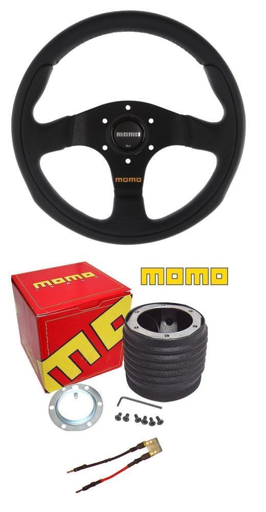 Momo Team Black 300mm Steering Wheel and Momo boss Ford Focus Mk1 98-05
