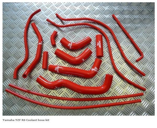 Yamaha YZF-R6 03-05 5SL Coolant Silicone Hose Kit Roose Motorsport 14 hoses