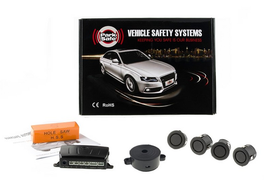 Park Safe PS540-M 4 Way 19mm Matt Black Parking Reversing Sensor Kit 12v/24v