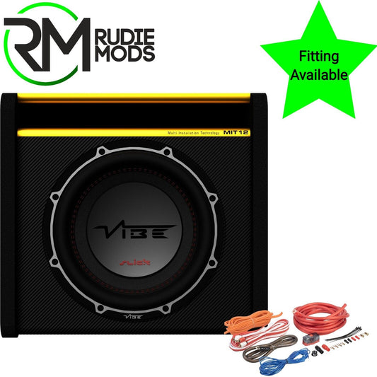 VIBE SLICK 12 Passive Bass Enclosure SLICKMIT12-V3 Car Sub with wiring kit