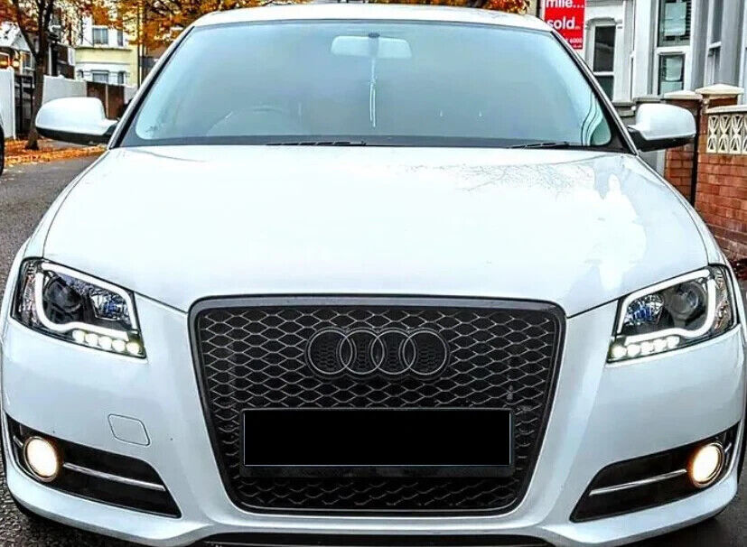 Audi A3 2008-2012 8P Black Led Light Bar DRL Daylight Running Light Headlights
