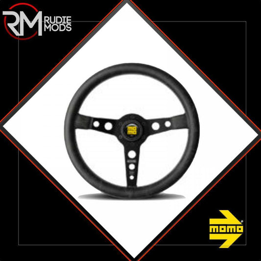 NEW MOMO PROTOTIPO HERITAGE BLACK SPOKE STEERING WHEEL VPROHERIT35B  350MM