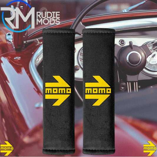MOMO UNIVERSAL SEAT BELT HARNESS PADS - ARROW - BLACK