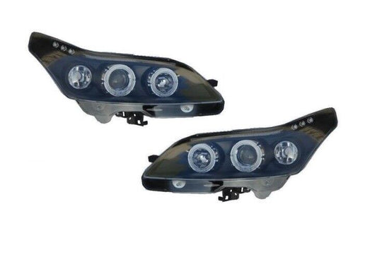 CITROEN C4 Black Twin Angel Eye projector headlights 1 pair NEW