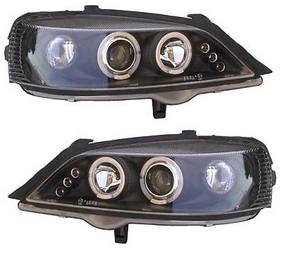 Vauxhall Astra G all models 1998-2004 DRL Black Angel Eye Car Headlights