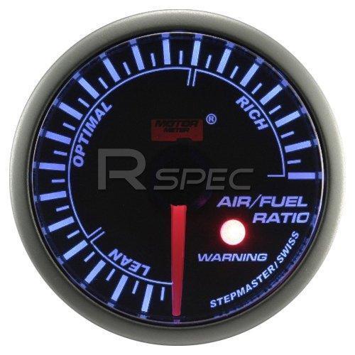 Car 52mm Smoked Blue 52mm Stepper Motor Air Fuel Ratio AFR with warning