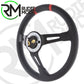 CAR STEERING WHEEL DRIFTING BLACK LEATHER RED INSERTS Ø330mm VDRIFT33NROSR