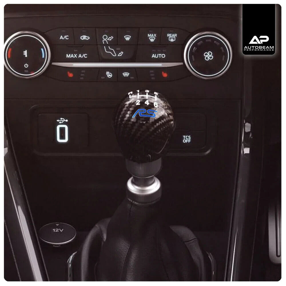 Ford Fiesta MK8 Carbon Firbe Gear Shift Knob with RS Logo by Autobeam