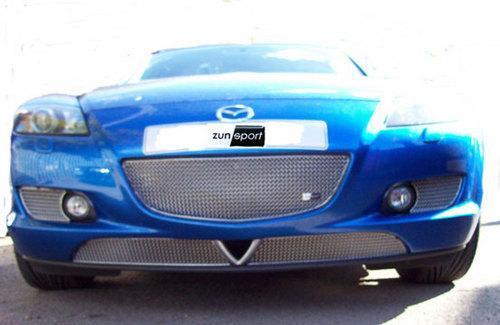 Zunsport Mazda RX8 2004-2006 Front BLACK Stainless Steel Grille Set