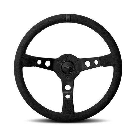 Genuine MOMO MOD.07 Black Edition Steering Wheel - Microfibre - 350mm