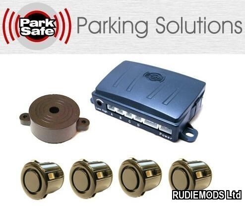 Park Safe PS540 4 Way 19mm Gloss Black Parking Reversing Sensor Kit 12v/24v