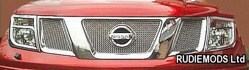 Zunsport fits Navara 2006-2009 Upper Front  Grille Set 3 piece BLACK