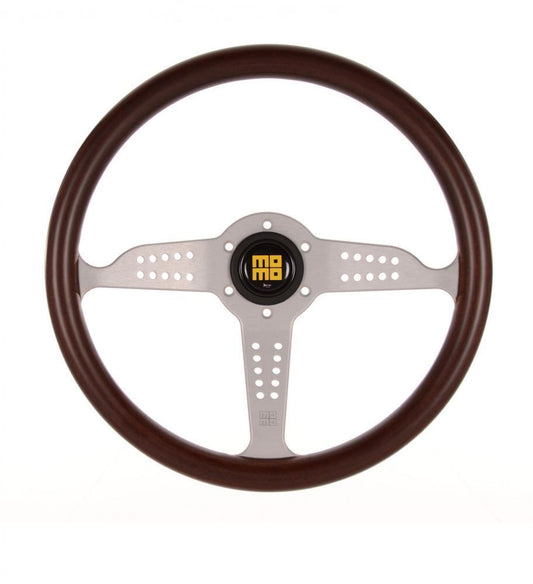 GENUINE Momo Grand Prix 350mm Mahogany Wood steering wheel