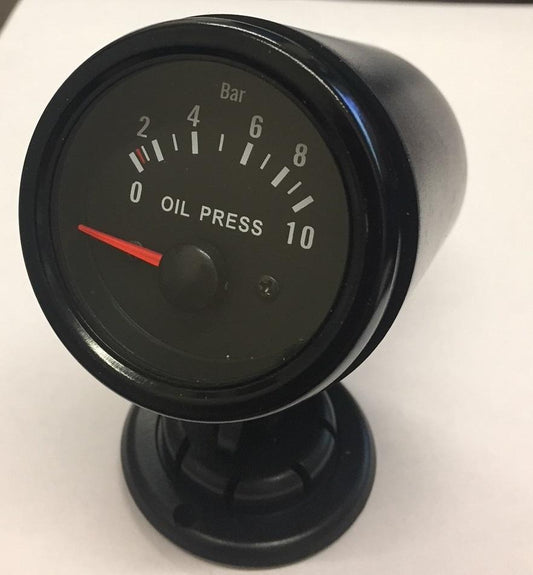 52mm Black face Waterproof Oil Pressure BAR gauge with mounting pod