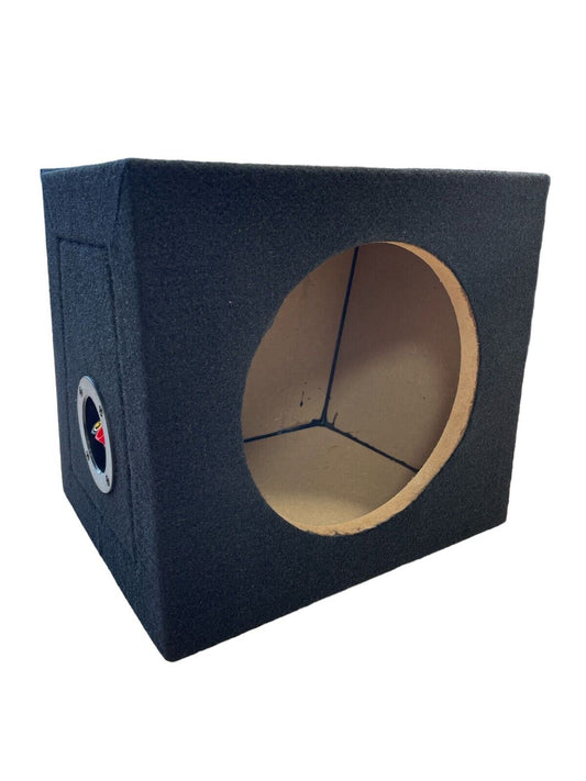 8" Sealed Empty Sub Subwoofer Enclosure 8L MDF Black Carpted Boom Bass Box