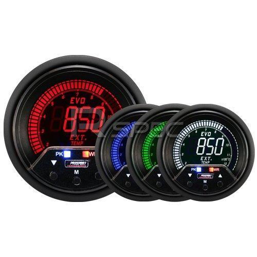 Prosport 60mm EGT Exhaust Gas Temperature Deg C Gauge Peak and Warning