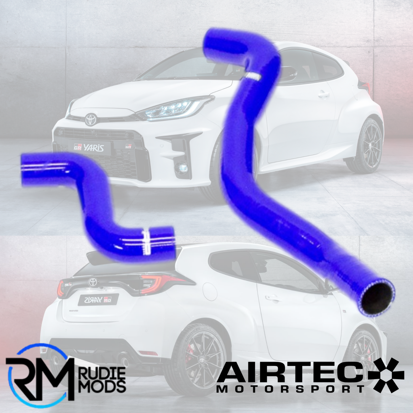 NEW PRO HOSES 2 PCE COOLANT HOSE KIT FOR TOYOTA YARIS GR - RED