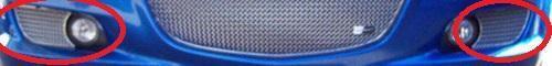 Zunsport Mazda RX8 2004-2006 Front Stainless Steel Driving Lamp Grille