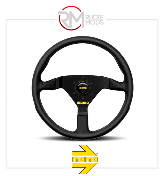 Official MOMO MOD.78 STEERING WHEEL - BLACK LEATHER Ø350mm M11111783511L