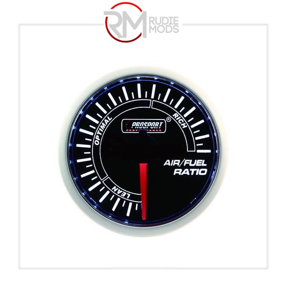 52mm Super Smoked White Air to Fuel Ratio Gauge