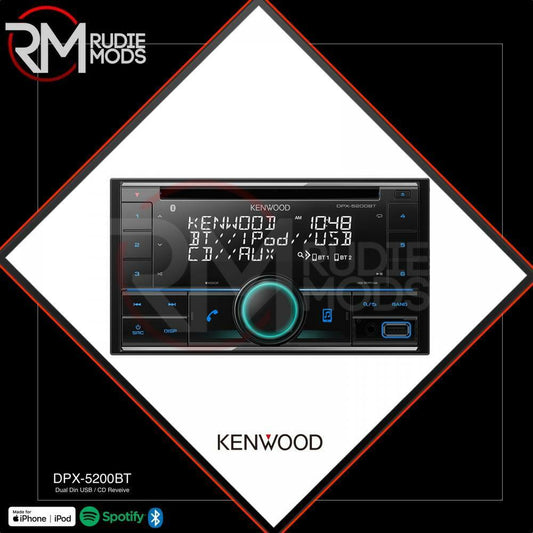 Kenwood CD Player with Tuner Dual Din / USB DPX-5200BT Authorised KENWOOD Retail