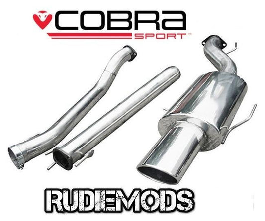 Cobra Sport Vauxhall Astra G Turbo Coupe Cat Back System 2.5" bore Non Res