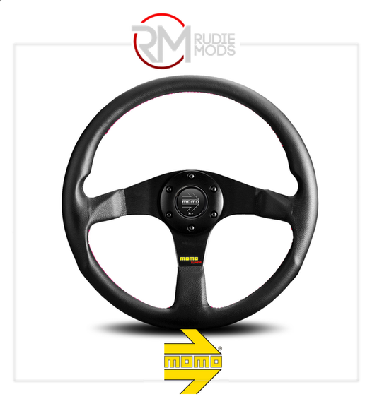 Official MOMO TUNER STEERING WHEEL - BLACK LEATHER Ø320mm M11110332211R