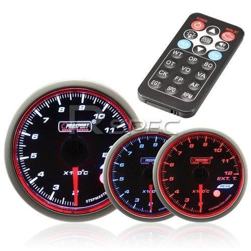 Prosport 52mm Exhaust Gas Temperature Gauge Smoked Stepper with Remote