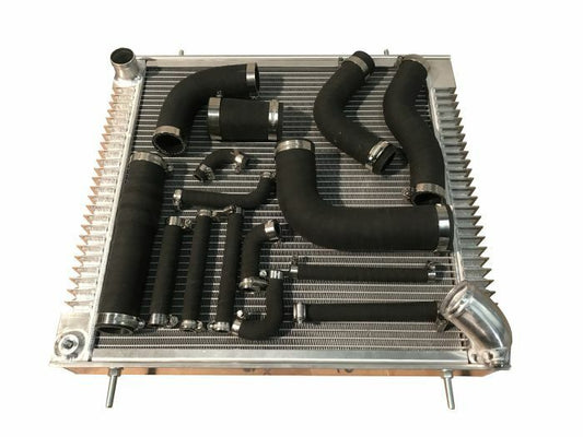 ROOSE Jaguar S1 3.8 E-Type High Efficiency Alloy Radiator Hoses Clip Package