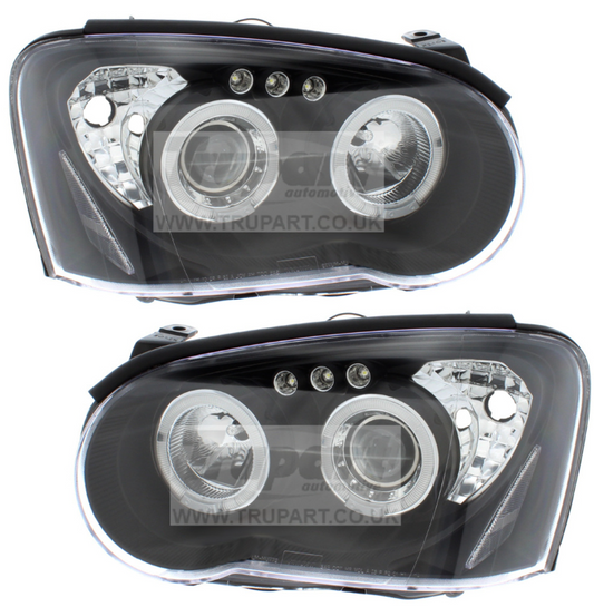 Subaru Impreza Halo Angel Eye Halo Black Clear 2003-2005 Car Headlights RHD ONLY